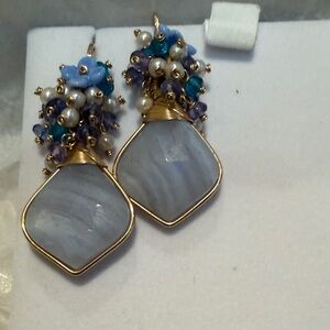 Spectacular Blue Lace AgateEarrings